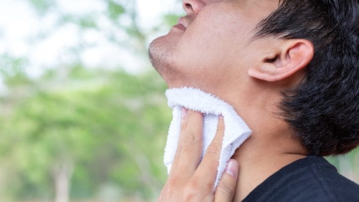 A Patient Experiencing Excessive Sweating on the face in Perth, WA