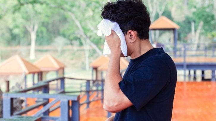 A Guy Experiencing Excessive Sweating in Perth, WA