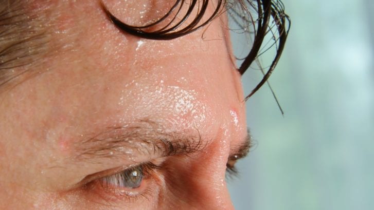 Solutions for head and face sweating